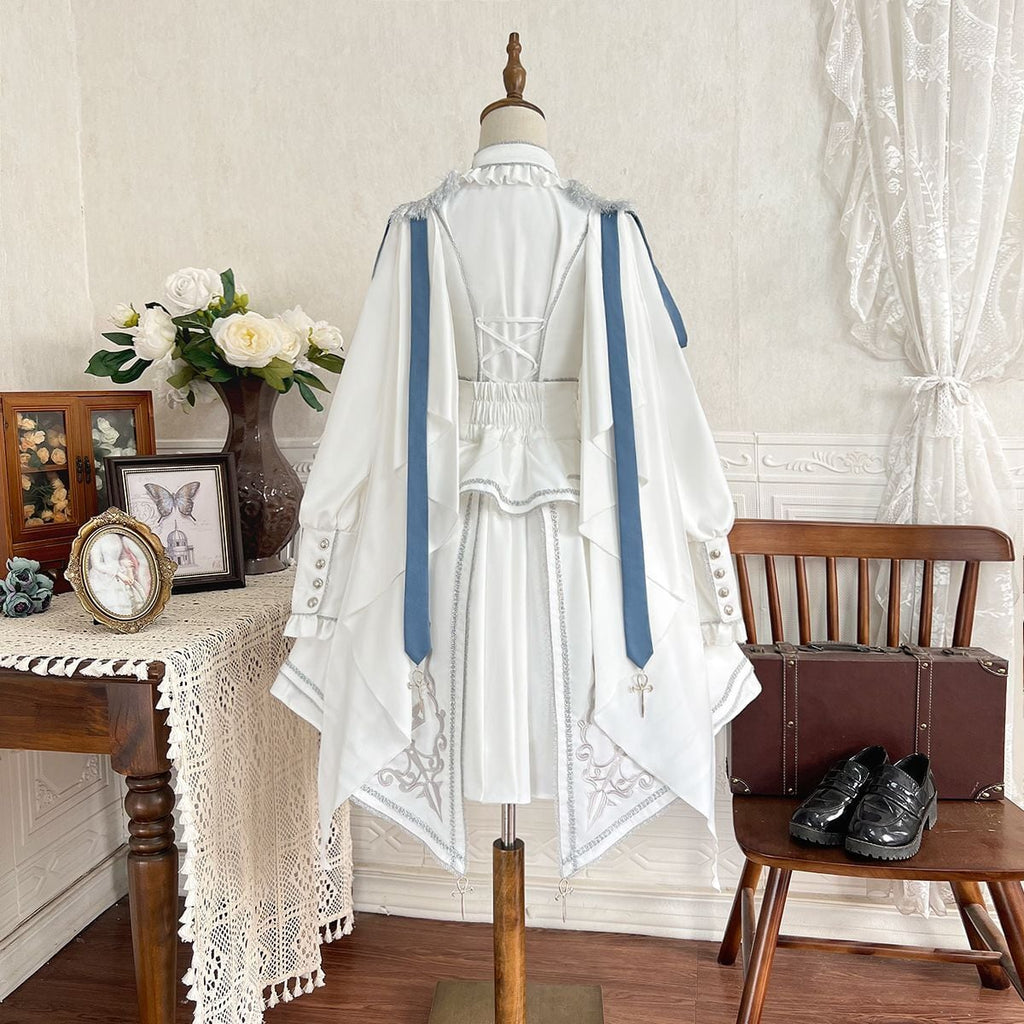 Blue x White Knight Military Lolita Set