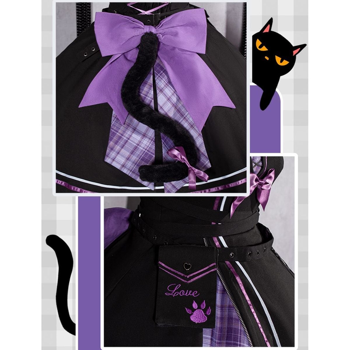 Whimsical Cat Hoodie Dress