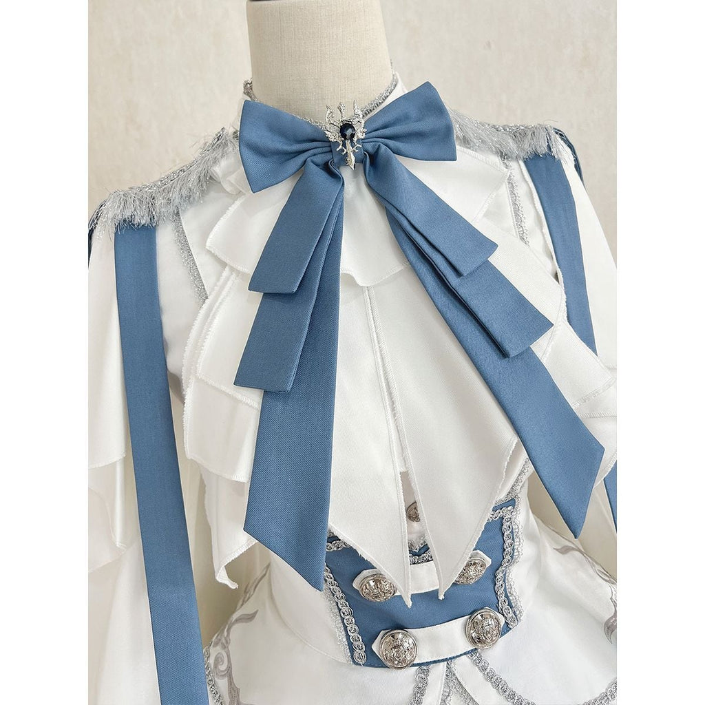 Blue x White Knight Military Lolita Set