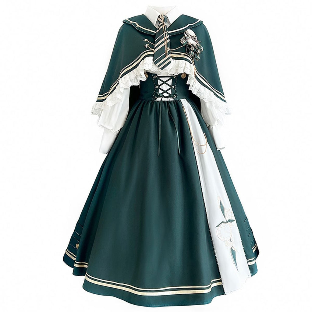 Time Traveler Cape Dress Ensemble