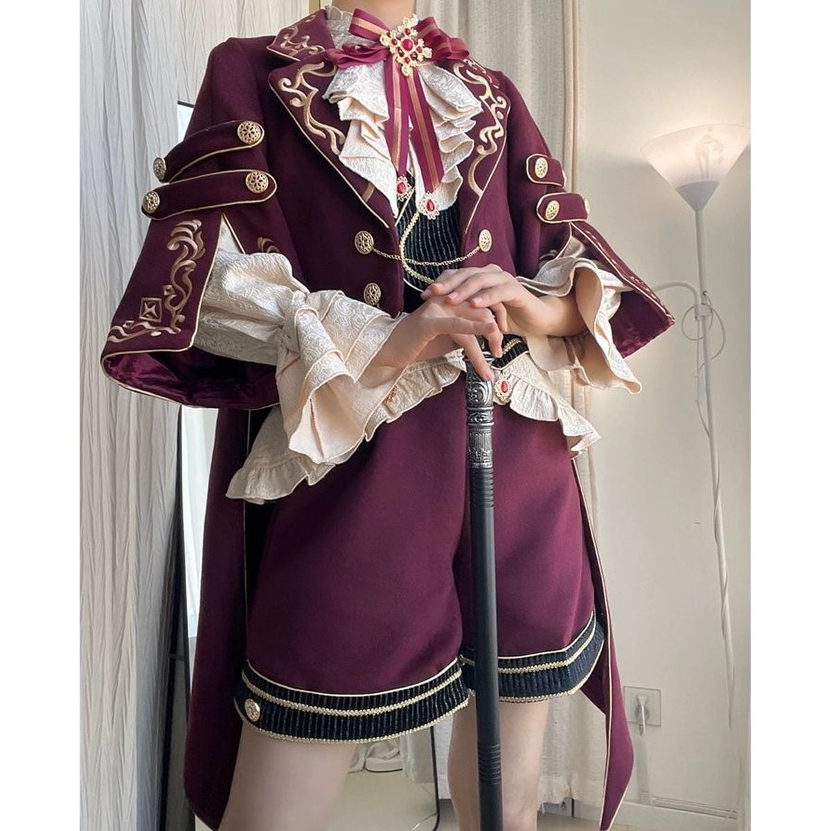 Elegant Prince Red and White Outfit