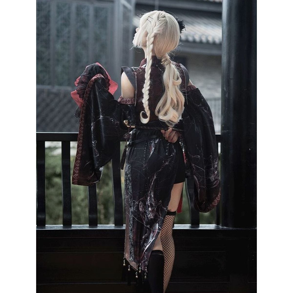Oriental x Gothic Vampire Dress Set