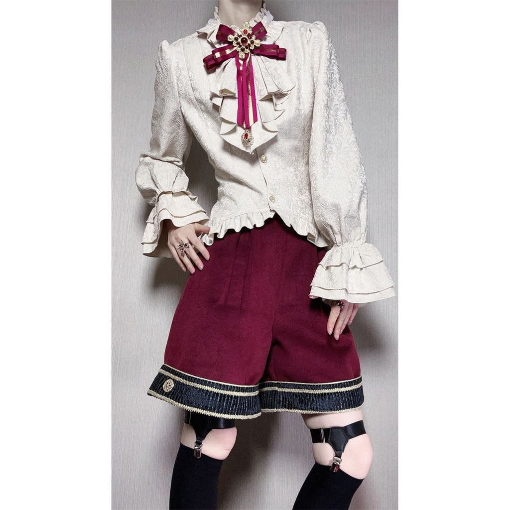 Elegant Prince Red and White Outfit