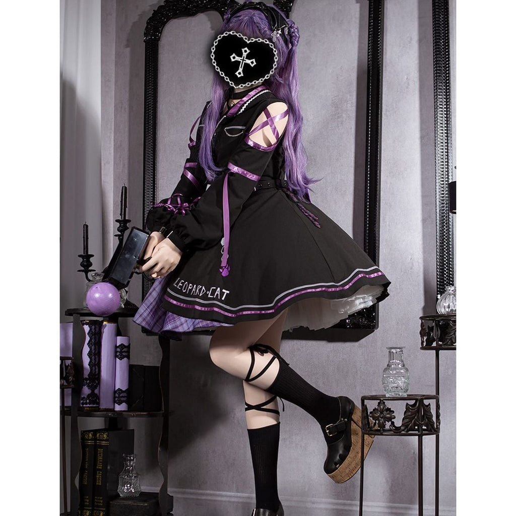 Whimsical Cat Hoodie Dress