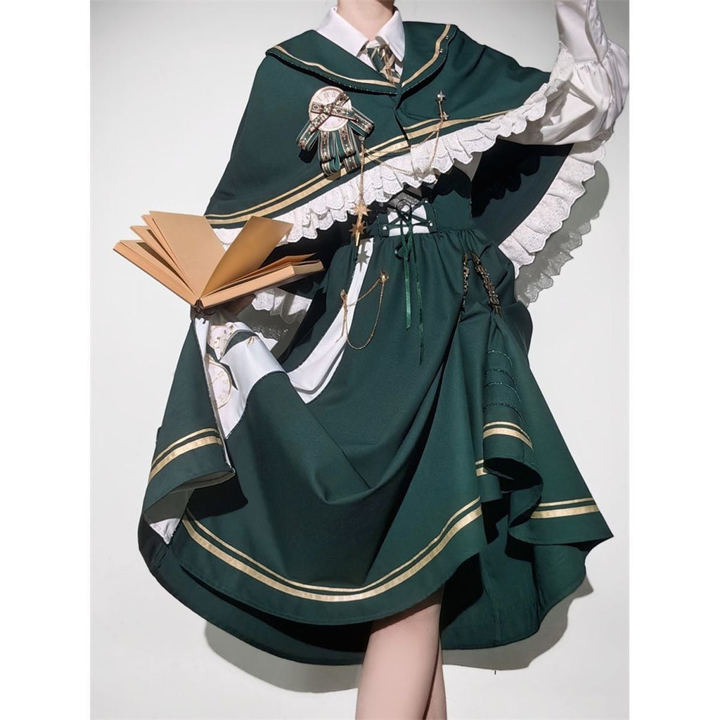 Time Traveler Cape Dress Ensemble