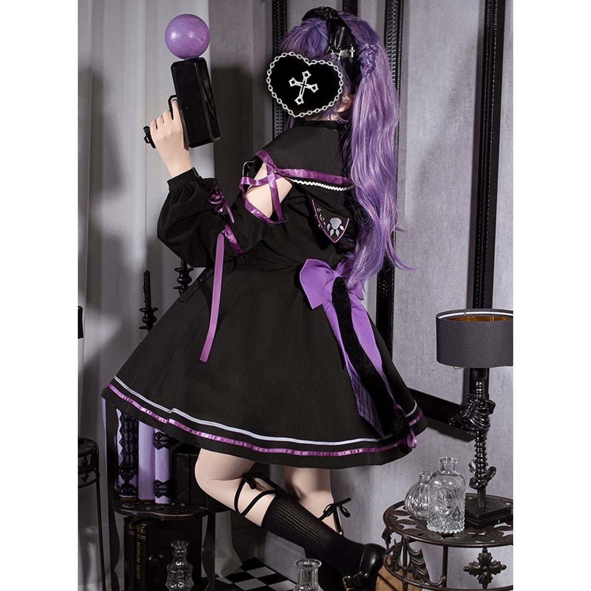 Whimsical Cat Hoodie Dress