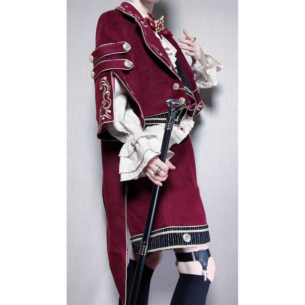 Elegant Prince Red and White Outfit