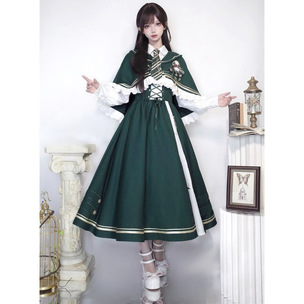 Time Traveler Cape Dress Ensemble
