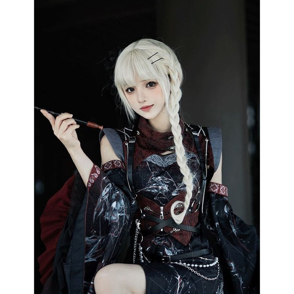 Oriental x Gothic Vampire Dress Set
